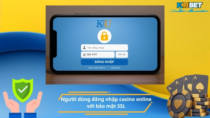 Người dùng đăng nhập casino online với bảo mật SSL
