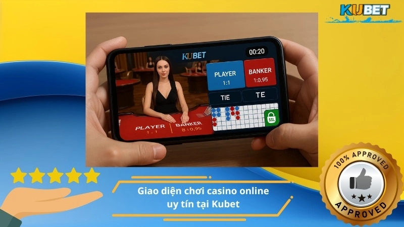 Giao diện chơi casino online uy tín tại Kubet