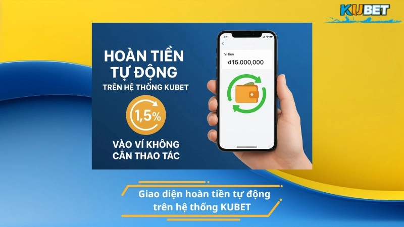 Giao diện hoàn tiền tự động trên hệ thống KUBET