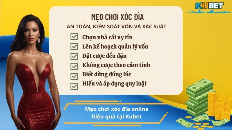 Mẹo chơi xóc đĩa online hiệu quả tại Kubet