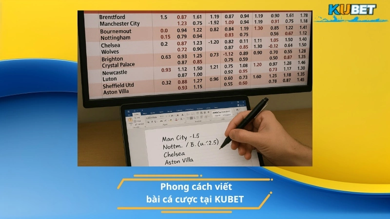 Phong cách viết bài cá cược tại KUBET