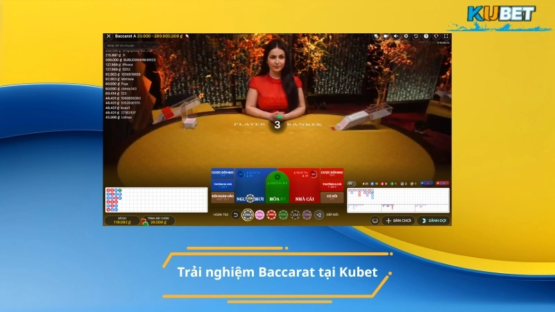 Trải nghiệm Baccarat tại Kubet