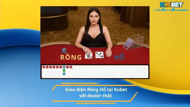 Giao diện Rồng Hổ tại Kubet với dealer thật